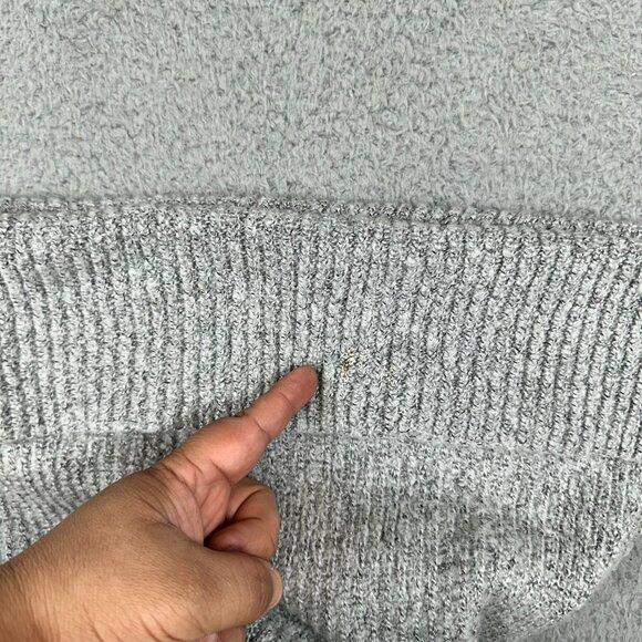 Merona Sweater Dress Womens Large Gray Cable Knit Cowl Neck Stretch Cozy - Picture 6 of 12